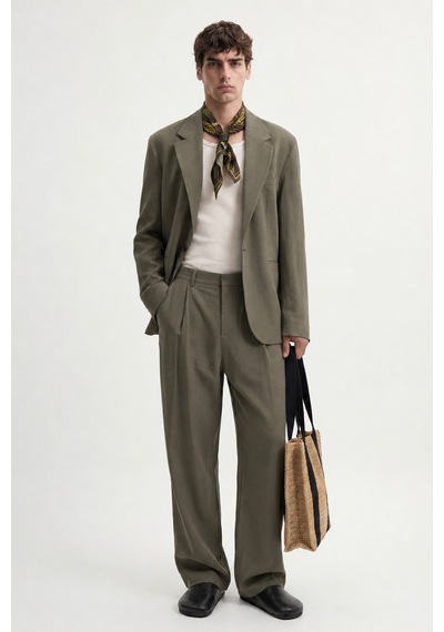 Antioch Modal Karışımlı Relaxed Blazer Ceket Haki