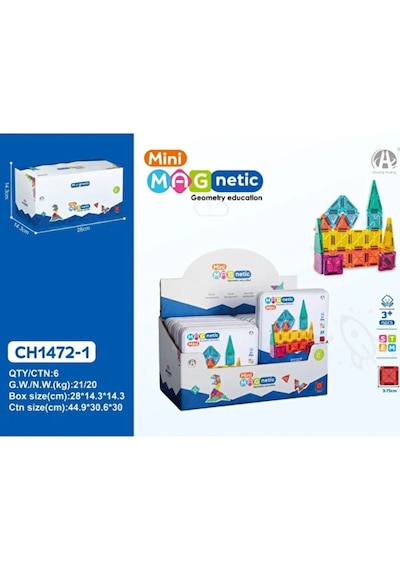 Ucuzuna Bak Mini Magnetic Blok Metal Kutu 24 Pcs