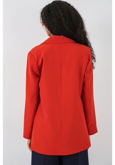 Bigdart Kadın Kruvaze Yaka Blazer Ceket 0722 - Kiremit