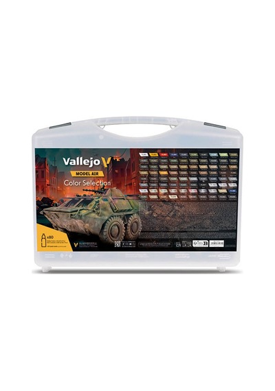 Vallejo 71171 80x18 Ml. Model Air Boya Ve Saklama Çantası, Model Air Serisi Model Boyası Seti Renkli