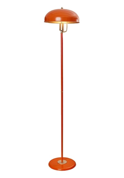 Luzarana Venus Lambader Turuncu Metal Gövde Tasarım Yerden Lüx Aydınlatma Beyaz