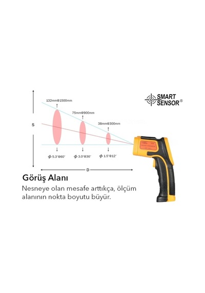 Smart Sensor As530 Hassas Sıcaklık Ölçme Cihazı-550 C