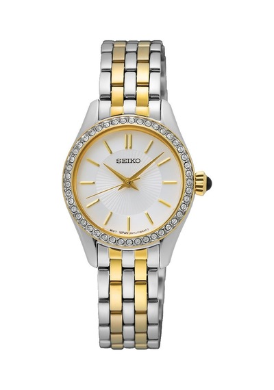 Seiko Sur540p Quartz Kadın Kol Saati Altın - Gri