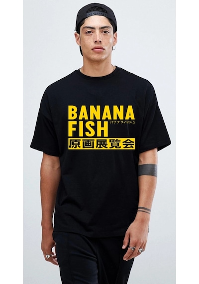 Startmore Banana Fish Oversize Tişört Siyah