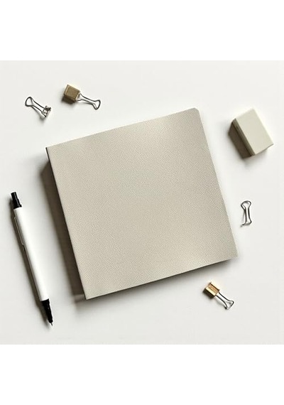 Fark Tanıtım Defter, Çizgisiz Not Defteri Pu Deri Not Defteri 16,5x16,5 Cm, 96 Yaprak 192 Sayfa , 90 Gr Ivory Kağıt, Esnek Kapak, Ofis Ve Kırtasiye Kırık Beyaz 124-Pembe