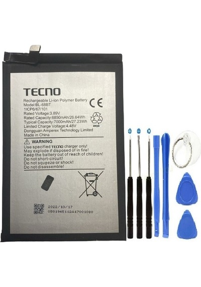 Tecno Pova Neo 2 Pil Batarya Bl-68bt + Tamir Set 6850 Mah
