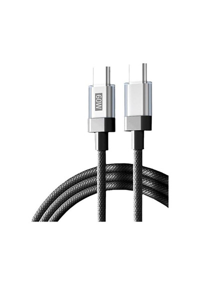 60w Pd 3.0 Limpio Type-c To Type-c Hızlı Şarj Ve Data Kablosu 1m Siyah