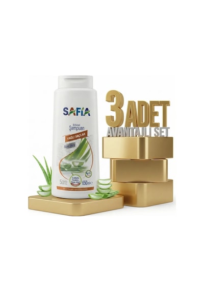 Safia Yağlı Saçlar Şampuan 3x650 Ml