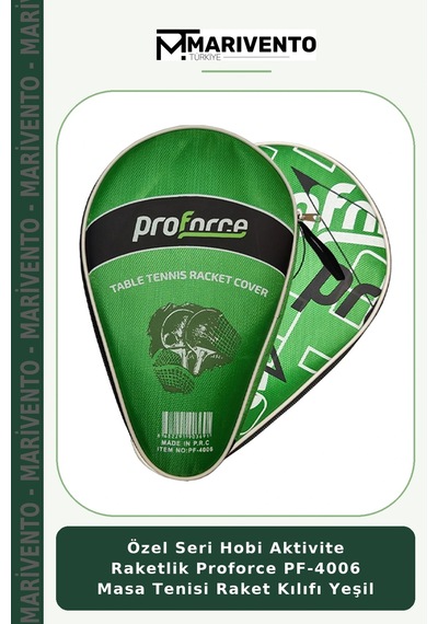 Özel Seri Hobi Aktivite Raketlik Proforce Pf-4006 Masa Tenisi Raket Kılıfı Yeşil