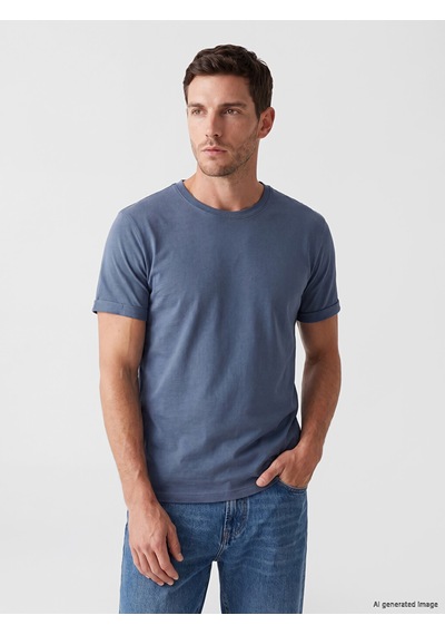Lcwaıkıkı Classic Mavi Slim Fit %100 Pamuk Basic Tişört