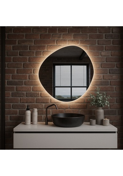 90x90 Cm Organic Dimmable Dokunmatik Led Ayna Günışığı 3000k Sarı