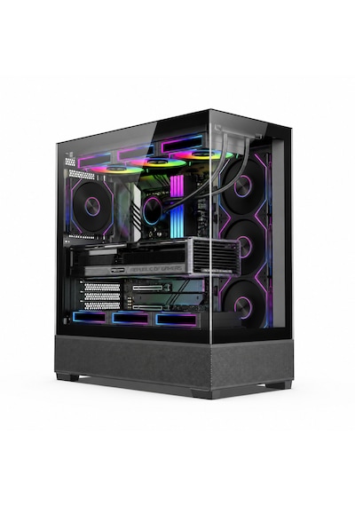 Zoko Alpha Siyah 7x12cm Kumandalı Argb Fanlı Gaming Akvaryum Kasa