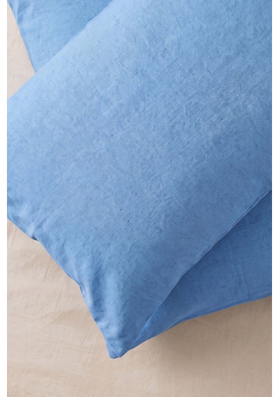 Soft Mavi %100 Pamuklu 2'li Yastık Kılıfı 50x70 Cm