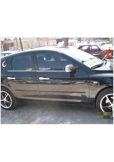 Mazda 3 Krom Cam Çıtası 4 Prç. 2003-2009 P. Çelik Hb