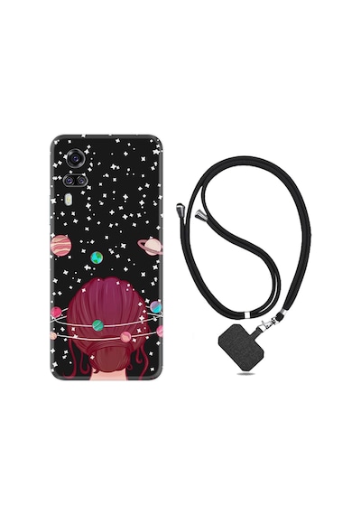 Vivo Y51 Kılıf Boyun Askılı Space Woman 13Mate10Lite