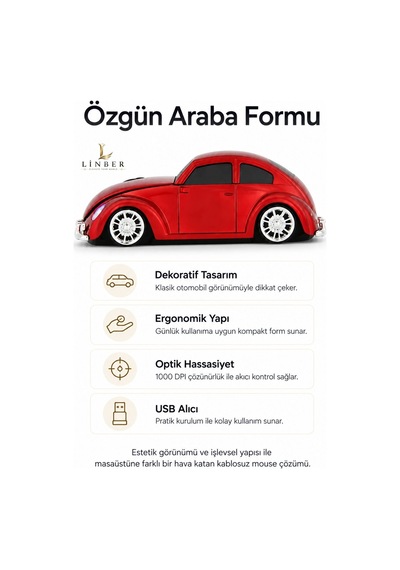 Klasik Kırmızı Beetle Vosvos Tasarımlı 2.4g Kablosuz Mouse Usb Alıcılı Kırmızı Araba Şeklinde Optik Mouse Çok Renkli Diğer Klasik Kırmızı Beetle Vosvos Tasarımlı 2.4g Kablosuz Mouse Usb Alıcılı Kırmızı Araba Şeklinde Optik Mouse Çok Renkli Diğer