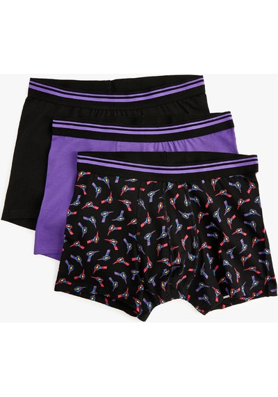 Koton 3'Lü Boxer Seti Oyun Baskılı Çok Renkli Mavi 4Slm90043Mk 4Slm90043Mk664 Koton 3'Lü Boxer Seti Oyun Baskılı Çok Renkli Mavi 4Slm90043Mk 4Slm90043Mk664