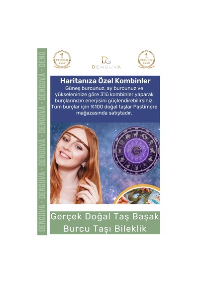 Bileklik Doğal Taşlı Ayarlanabilir Su Geçirmez Elastik Hediye Başak Burçları Burç Unisex Bileklik Çok Renkli