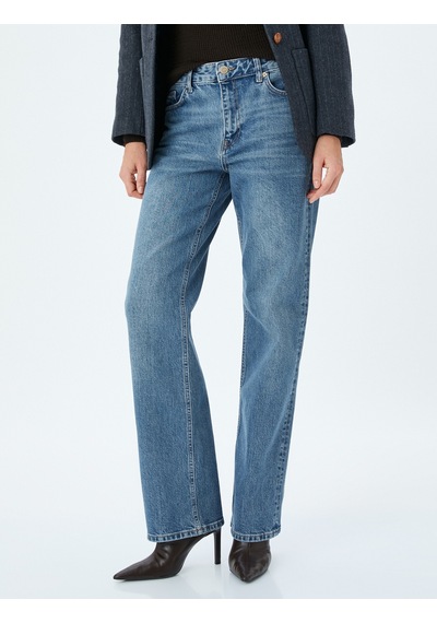 Koton Düz Paça Düz Kesim Normal Bel Düğmeli Kot Pantolon - Straight Fit Jean Orta İndigo 5wal40222md İndigo Koton Düz Paça Düz Kesim Normal Bel Düğmeli Kot Pantolon - Straight Fit Jean Orta İndigo 5wal40222md İndigo