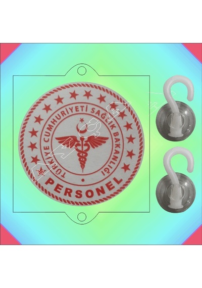 Sağlik Bakanliği Personel Vantuzlu Araç Stikiri Çok Renkli