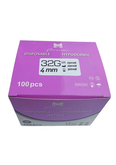 Mezoterapi İğne Ucu 32g 4 Mm 100 Adet / Kutu