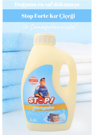 Stop Forte 2'li Çamaşır Yumuşatıcı 1.5 Litre Kır Çiçeği