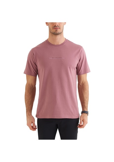 Columbia Csc Bar Split Graphic Kısa Kollu Erkek T-shirt Kırmızı Cs0121-609 Pembe