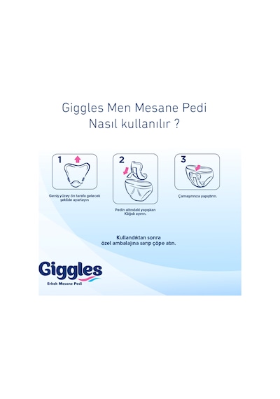 Giggles Yetişkin Erkek Mesane Pedi - L Beden - 1 Paket 20 Adet