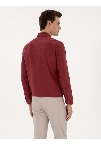 Pierre Cardin Erkek Bordo Gömlek Desenli 50316751-vr014 Bordo