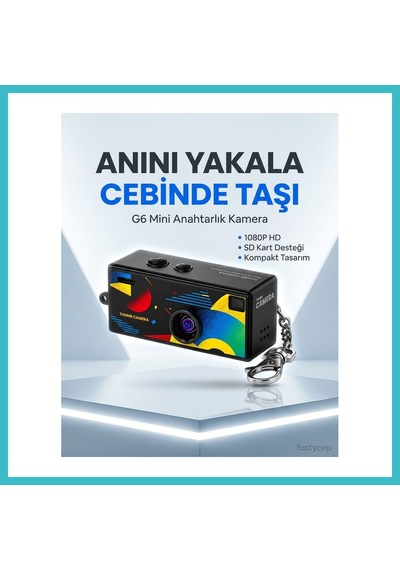 Bezos G6 Thumb Camera Mini Anahtarlık Kamera 1080p Hd Video Kayıtlı Retro Tasarım Taşınabilir Mini Dijital Kamera Dfnbez