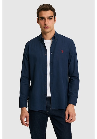 U.s. Polo Assn. Erkek Lacivert Gömlek Basic 50324660-vr033