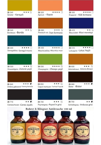Antik Mürekkep 28-modern Sanatçılar İçin Profesyonel 100ml 730-paynesgrau Çok Renkli