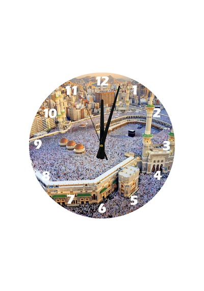 Ti-play Güzeller Güzeli Kabe 30x30cm Akrilik Dekoratif Modern Duvar Saati ÇOk Renkli