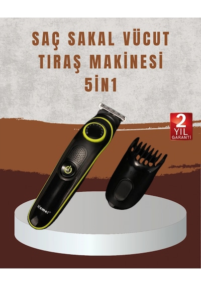 Profesyonel Erkek Saç Sakal Şekillendirme Ve Vücut Bakım Seti Şarjlı Tıraş Makinesi