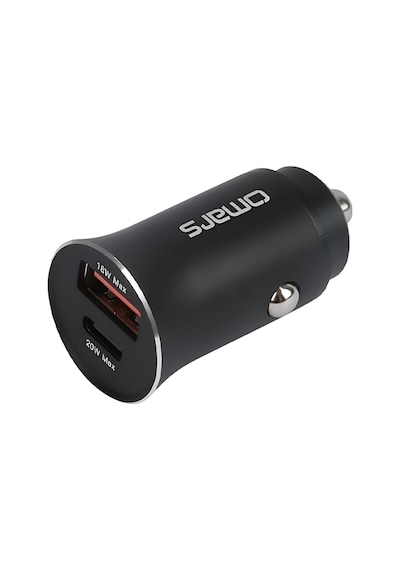 Omars USB Type-C PD 20W Çift Portlu Araç içi Hızlı Şarj Cihazı