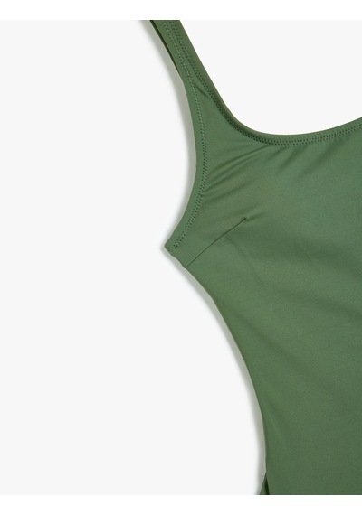 Koton Basic Mayo U Yaka Slim Fit Astarlı Pedli Yeşil 4sak20060mm Yeşil