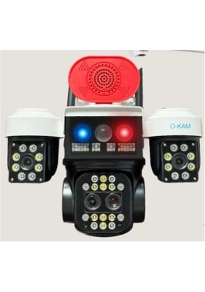 Okam O-kam 8095 3 Lens Sirenli Çakarlı Wifi Solar Kamera