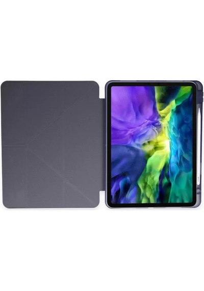 Newface Apple İpad Pro 11 2024 Kılıf Kalemlikli Mars Tablet Kılıfı - Lavender