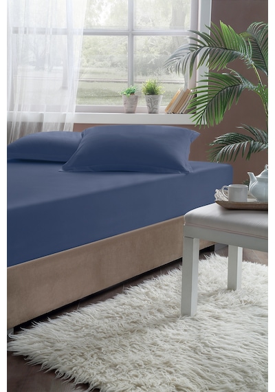 Pierre Cardin Pamuk Lastikli Çarşaf 120x200 İndigo Indigo