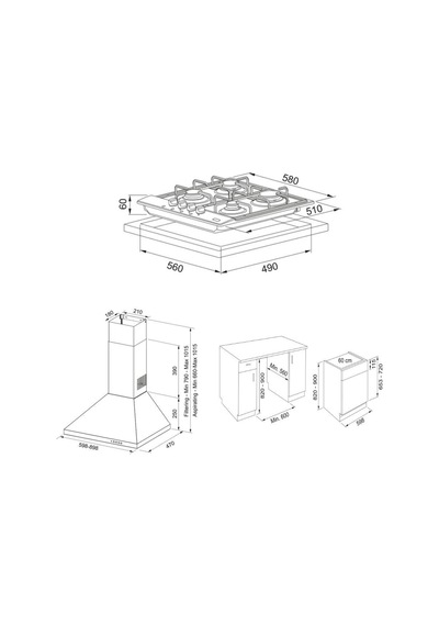 Franke FDL 6165 XS/600 - FHNL 604 XS - FSL 82 H XS - FDWS 614  Inox Ankastre Set