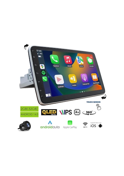 Visor Md-208 Tablet Multimedya Android 10 İnç Universal 2+32gb Oynar Başlık 4 Çekirdek