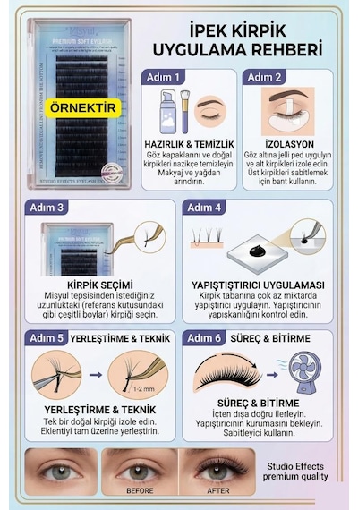Misyul 0.10c Natural Kıvrım 11 Mm Soft Eyelash Doğal İpek Kirpik 16'lı