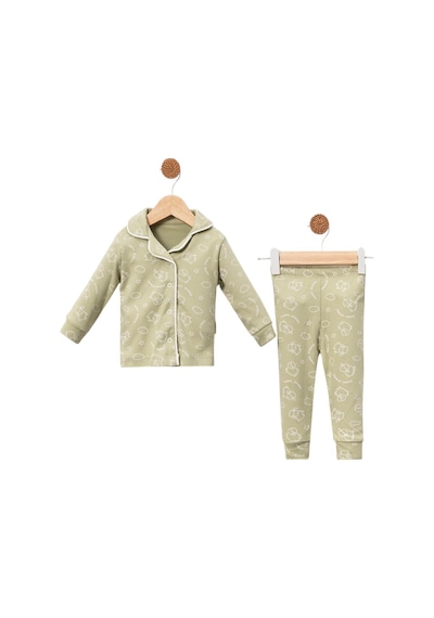Celira Yeşil Pijama Takımı 6 Ay,9 Ay,12 Ay Erkek Bebek Yeşil