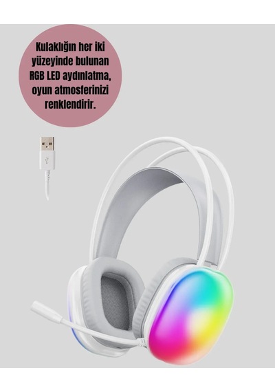 Düşük Gecikmeli Bluetooth 5.3 Gaming Kulaklık Rgb Işıklı Akyı-044883