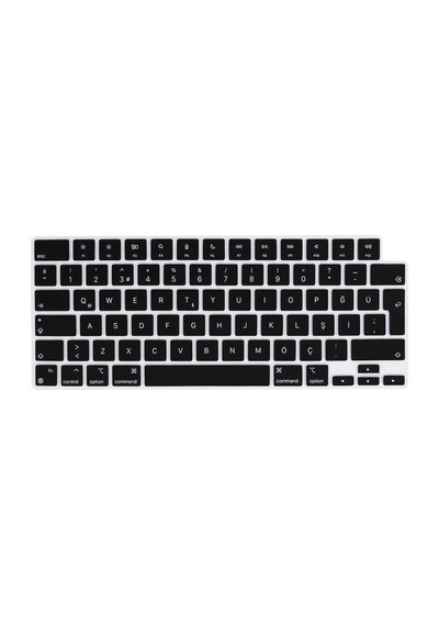 Lexroo Macbook Uyumlu Pro 16.2 2023 A2780 Klavye Koruyucu Silikon Ped - Siyah
