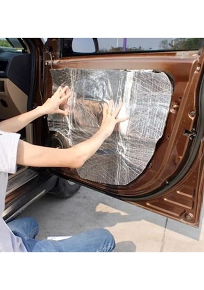 Kaput Altı Alüminyum Folyolu Yalıtım 120x100cm 6mm Yapışkanlı Karavan Oto Ses Yalıtım