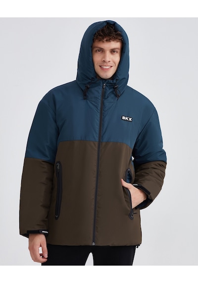 Skechers M Outerwear Padded Jacket Erkek Mont Petrol S232059-405 Petrol