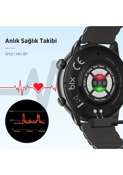 Bix SW02AI Amoled Akıllı Saat (Distribütör Garantili)