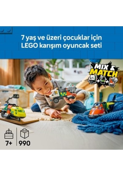 Lego Uçak, Servis Kamyonu Ve Hoverkraft Karışımı Oyuncak Seti 7+ Yaş İçin