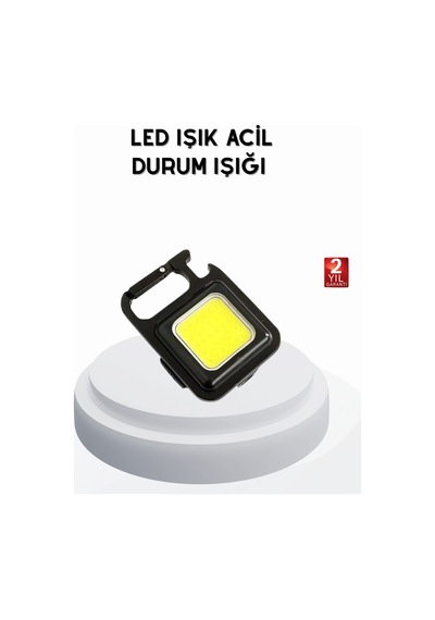 Mini 800 Lümen Led El Feneri Usb Şarjlı, 3 Kademeli Işık, Şişe Açacaklı Taşınabilir Tas Çok Renkli